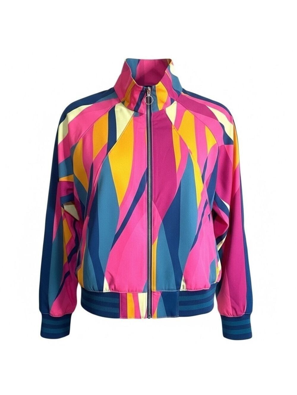 Tek Gear Colorful Women's Cropped Track Jacket Full Zip Women’s Size Small